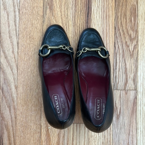 Coach Aubrey Black Leather Heels - Picture 5 of 12